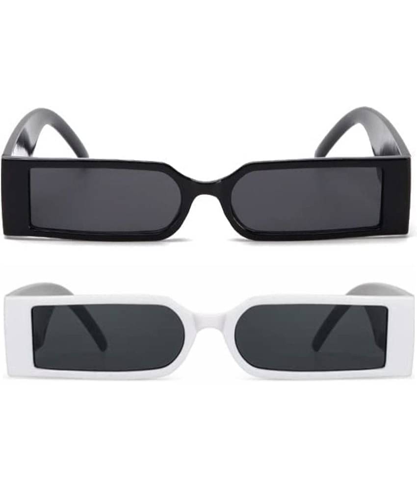 Dyana Core Black Rectangular Sunglasses ( Pack of 1 )