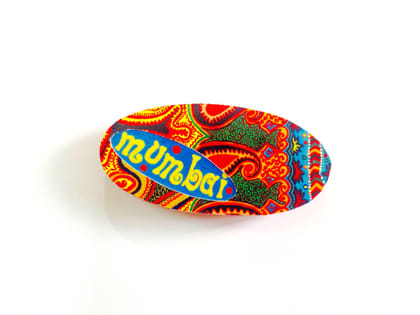 Ethereal Oval Mumbai Wooden Magnet
