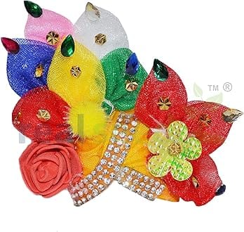 Krishna Ji Pagdi (Turban), Ladoo Gopal, Lord Krishna, Bal Krishna Decorative Turban (8.2 x 7.5 CM) Idol for 5 and 6 No. Ladoo Gopal | Assorted Colour