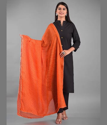 Apratim - Orange Cotton Women's Dupatta - ( Pack of 1 )