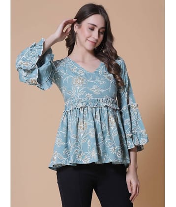 GOD BLESS Women's Rayon Peplum Top ( Multicolor )