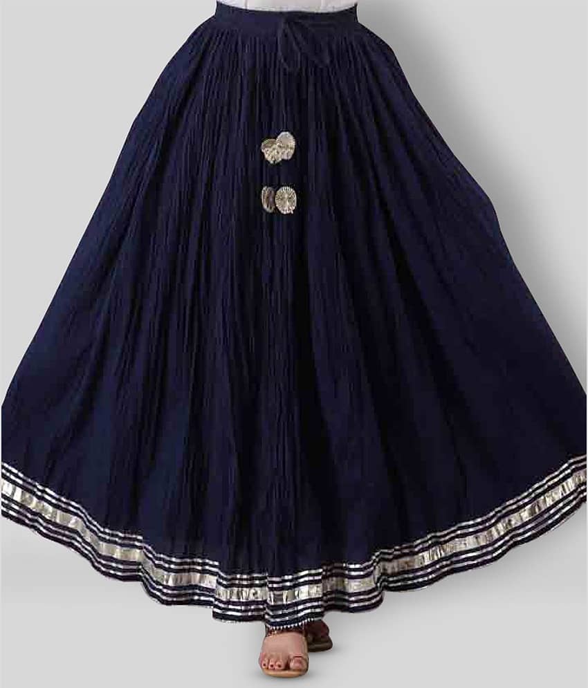 FABRR - Navy Blue Cotton Women's A-Line Skirt ( Pack of 1 )