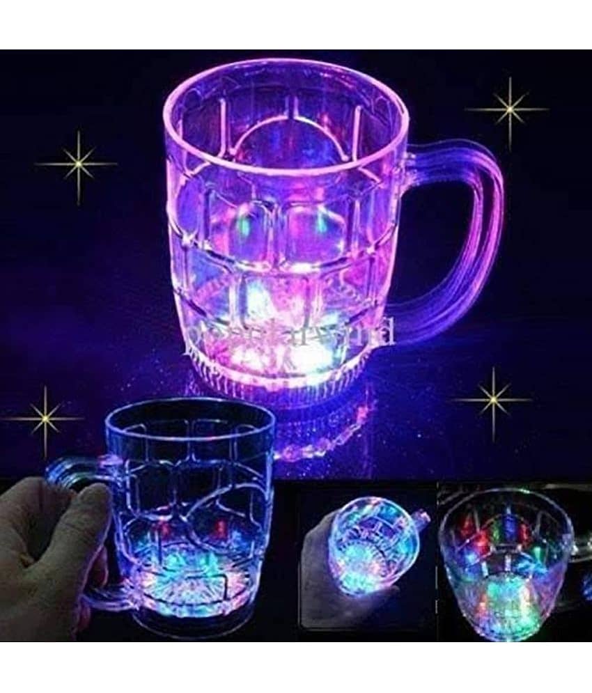 THRIFTKART - Light Changing LED MUG  Rainbow Color Disco Led 7 Colour Changing Liquid Activated Lights