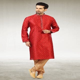 Raivat Ethnic Maroon Colour Jacquard Silk Brocade Kurta Pajama 1032 Raivat Ethnic Maroon Colour Jacquard Silk Brocade Kurta Pajama 1032