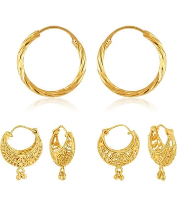 Vighnaharta Elegant Twinkling Beautiful Gold Plated Clip on Bucket,basket and Chand Bali earring Combo For Women and Girls -VFJ1137-1138-1317ERG