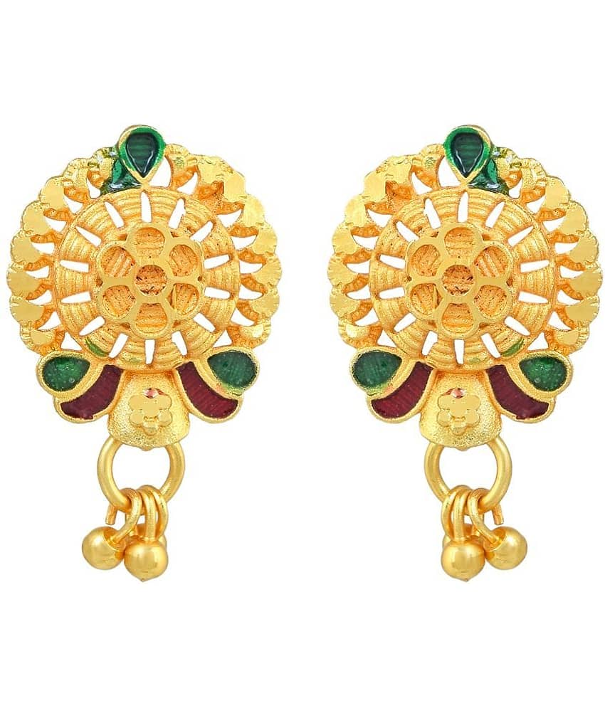 ADMIER Yellow Stud Earrings ( Pack of 1 )