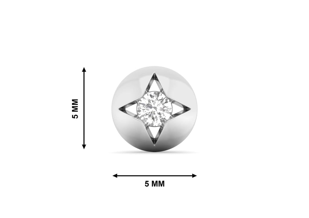 Radiant Starburst Ear Stud For Him (1 Pc Only)