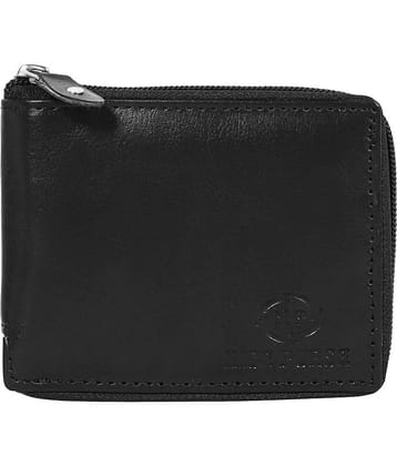Nice Purse Black PU Men's Zip Around Wallet ( Pack of 1 )