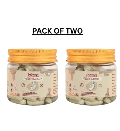 LACTOMAGIC Moringa+ Ashwagandha Tablets | Olifera Leaf Extract | Drumstick Leaf Tablets | Metabolism And Immune Booster, 30 Tablets Each, Pack of 2 - 1000 mg Each