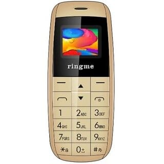 Ringme Micro 1  (Dual Sim, 0.66 Inch Display, 800mAh Battery, Gold)