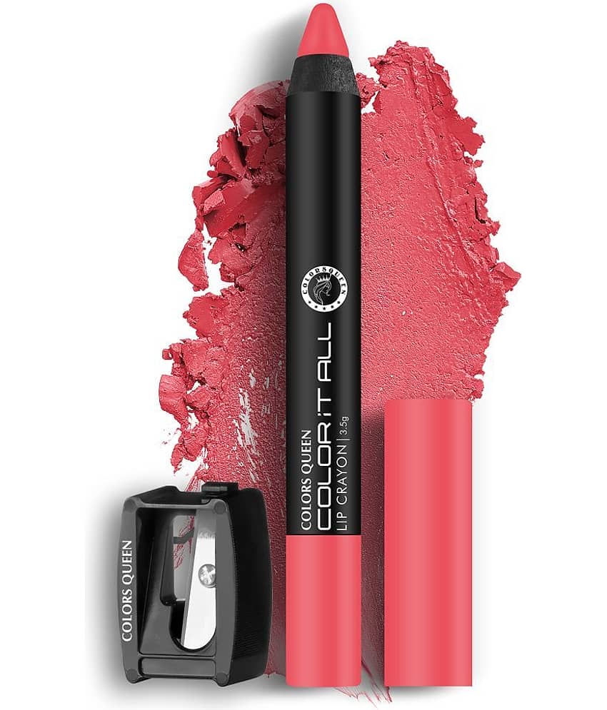 Colors Queen Color It All Non Transfer Matte Lip Crayon 3.5g, Pink Up (Shade - 13)