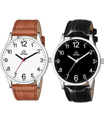 Septem Multicolor Leather Analog Men's Watch