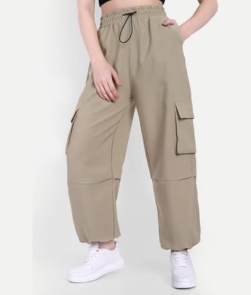 Broadstar Pack of 1 Polyester Baggy Women's Joggers ( Beige )