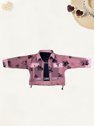 Girls Partywear Shirt With Inner [GT-447] [4-12Years]-10-11Y (Size - 34) / Imported