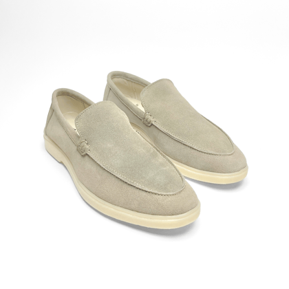Old Money Suede Leather Loafers (Grey)-6