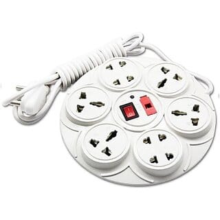 DIGWAY 8 Socket Round Extension Board(Cord Length 2.0 Meter) 8 Socket Extension Boards  (Beige, 2.5 m)_654clone
