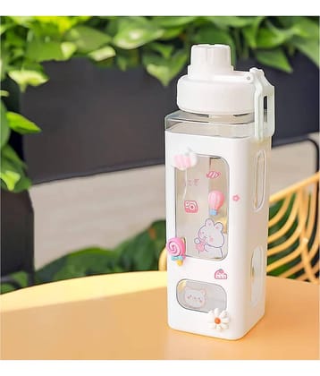Radhe Fashion Cartoon water bottle for kids, kawaii water bottle Multicolour Plastic School Water Bottle 700 mL ( Set of 1 )