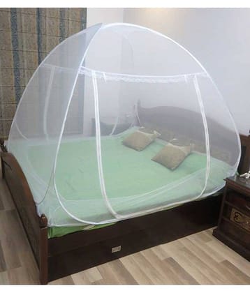 Healthgenie Double Bed Mosquito Net, Machardani (white)