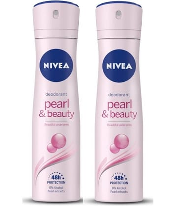Nivea Pearl and Beauty Deodorant ,150 ML EACH Deodorant Spray for Men,Women,Unisex 300 ml ( Pack of 2 )