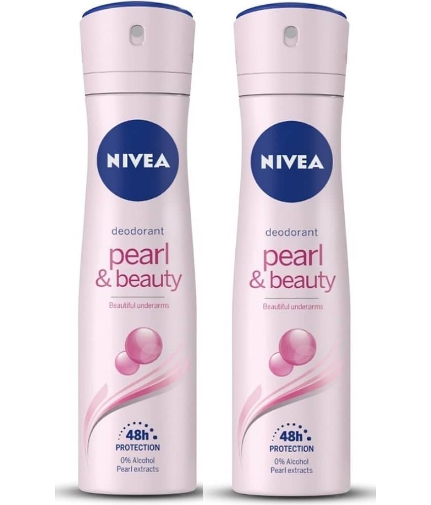 Nivea Pearl and Beauty Deodorant ,150 ML EACH Deodorant Spray for Men,Women,Unisex 300 ml ( Pack of 2 )