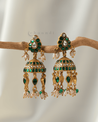 Gold Polish Silver Earrings CHE1799