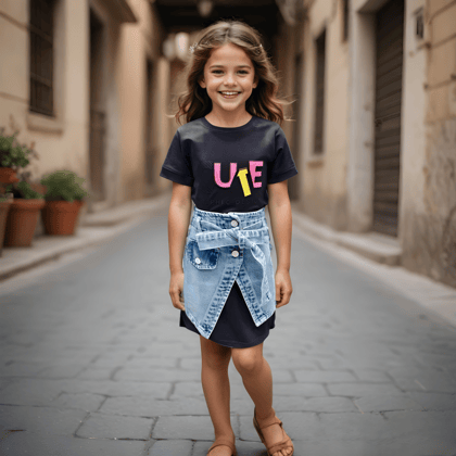 Girls Black Imported Dress [GD-4554] (4-12 Years)-4-5Y (Size - 24) / Imported