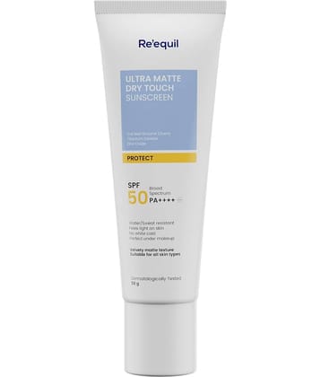 Re'equil Ultra Matte Dry Touch Sunscreen SPF 50 PA++++ 50gm ( Pack of 1 )