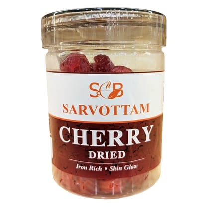 Sarvottam Premium Dried Cherry 250g Box | Sweet & Juicy Red Cherries | Rich in Antioxidants | Healthy Fiber-Rich Snack | Tasty Natural Dry Fruit