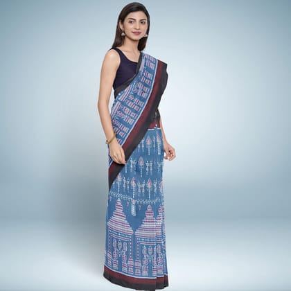 Nuapatana Temple Design Cotton Saree
