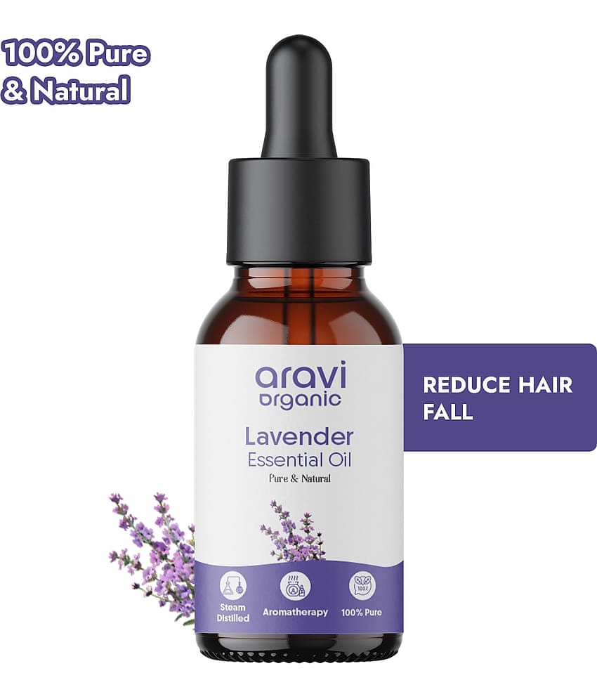 Aravi Organic Lavender Aromatherapy Essential Oil Aromatic With Dropper 15 mL ( Pack of 1 )