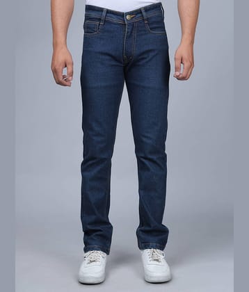 Eyebogler Skinny Fit Distressed Men's Jeans - Navy Blue ( Pack of 1 )
