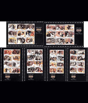 Hop n Shop - 100 Years of Indian Cinema Miniature Sheet 2013 50 Stamps