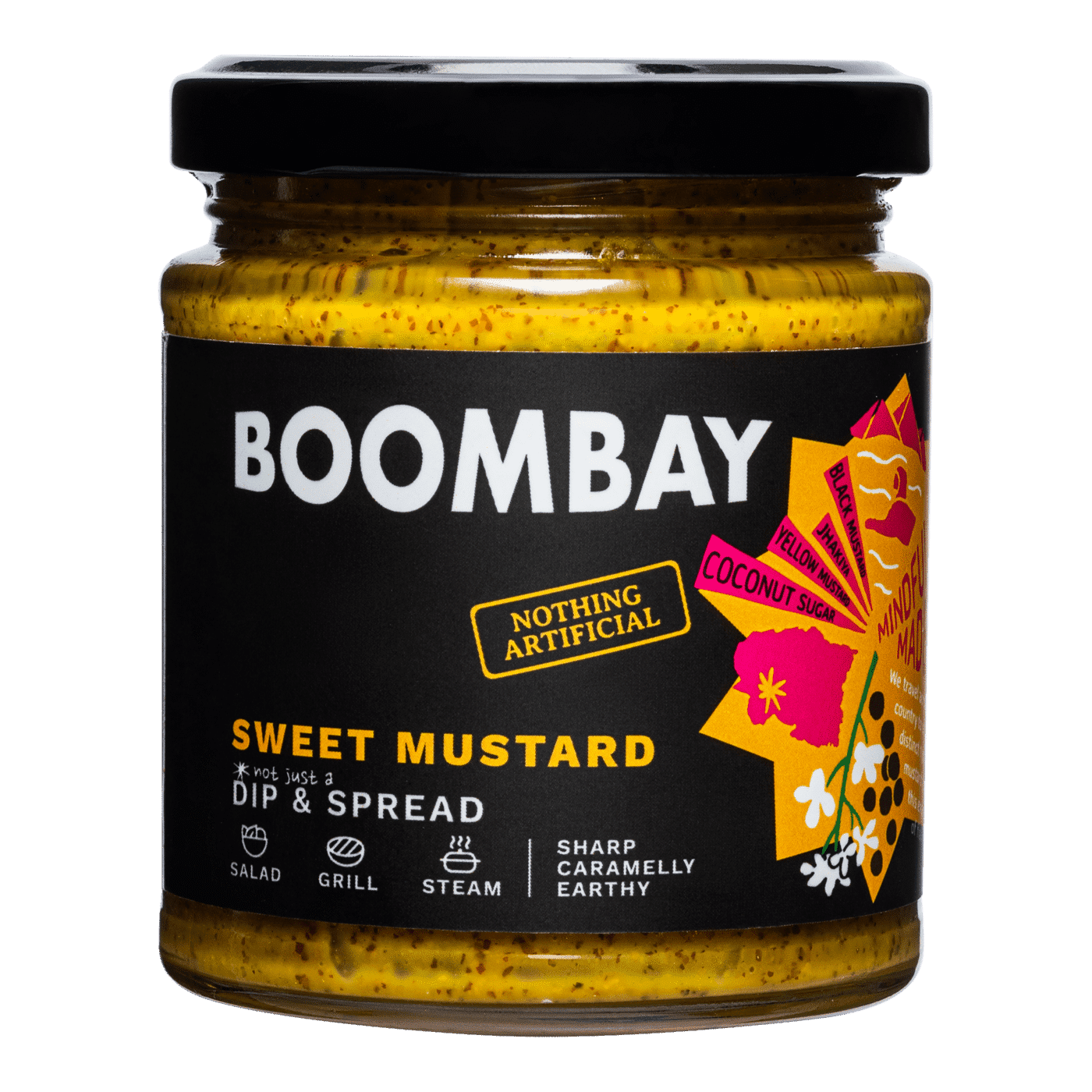 BOOMBAY Sweet Mustard Dip and Spread - Use as a Salad Dressing, Marinade for Grill, Spread on Bread,  190 gm