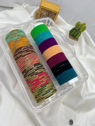 Velvet and Metal bangles with Box 004-2.2
