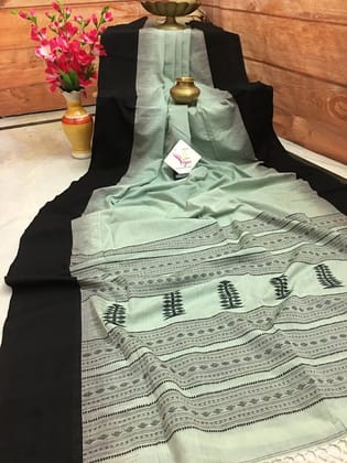 AWESOME LINEN COTTON PRINTED SAREE -1701