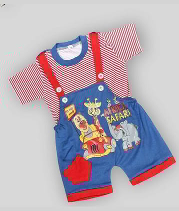 Babeezworld Pack of 1 Unisex for Baby Cotton Dungaree Sets ( Multi )