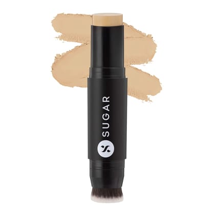 SUGAR Cosmetics Ace Of Face Matte Foundation Stick with In-Built Brush | For All Skin type,Lasts 24hrs | Full Coverage Foundation for Women | 12gm - 25 Macchiato SUGAR Cosmetics Ace Of Face Matte Foundation Stick with In-Built Brush | For All Skin type,L