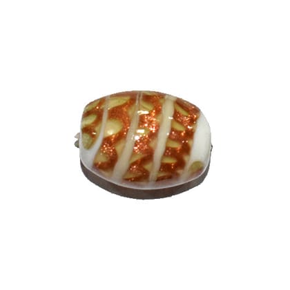 Handmade Fancy Lampwork Glass Beads For Jewelry Making Necklace , Earring and Bracelet (Oval) SFL-1132-Per Packet 25 Pcs / 18X12 MM