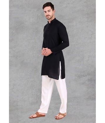 Preen - Black Cotton Blend Regular Fit Men's Kurta Pyjama Set ( Pack of 1 )