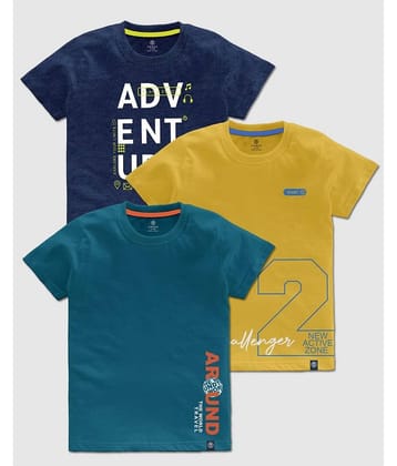 CODEZ Pack of 3 Boys Cotton T-Shirt ( Multicolor )