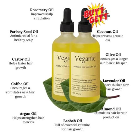 AYURVEDA™  Veganic Natural Hair Growth Oil- Buy 1 Get 1 Free