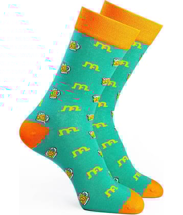 Man Arden - Green Cotton Men's Mid Length Socks ( Pack of 1 )