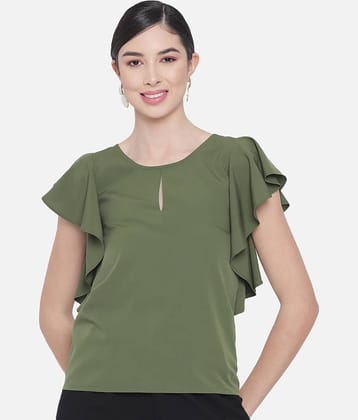ALL WAYS YOU Women's Polyester Regular Top ( Green )