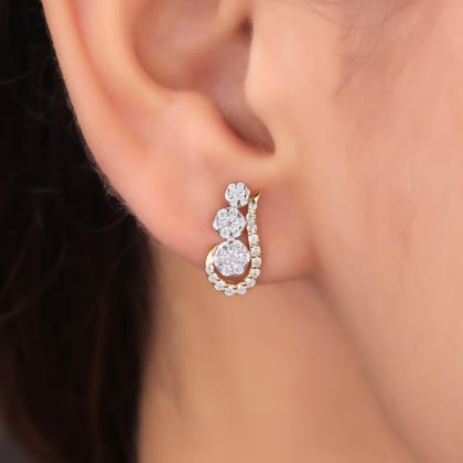 Tristan Silver Stud Earrings for Women-Yellow Gold