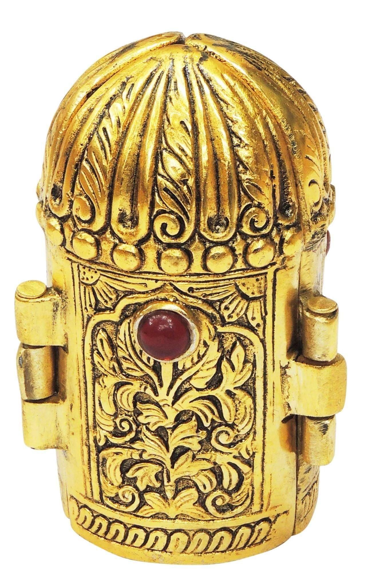 Showpiece Aluminium Laxmi Ganesh Darbar - 8.5*1.5*5.3 inch (AS277 G)