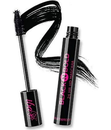 Iba Black N Bold 24 Hr Hd Waterproof, Lengthening, Curling, Volumising Mascara, Black, 8 ml