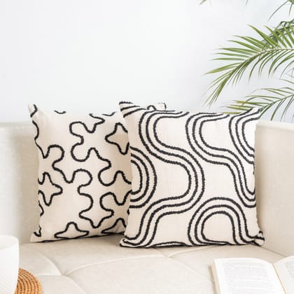 Serenity Swirl Cushion Covers - Set Of Two-16"x16"