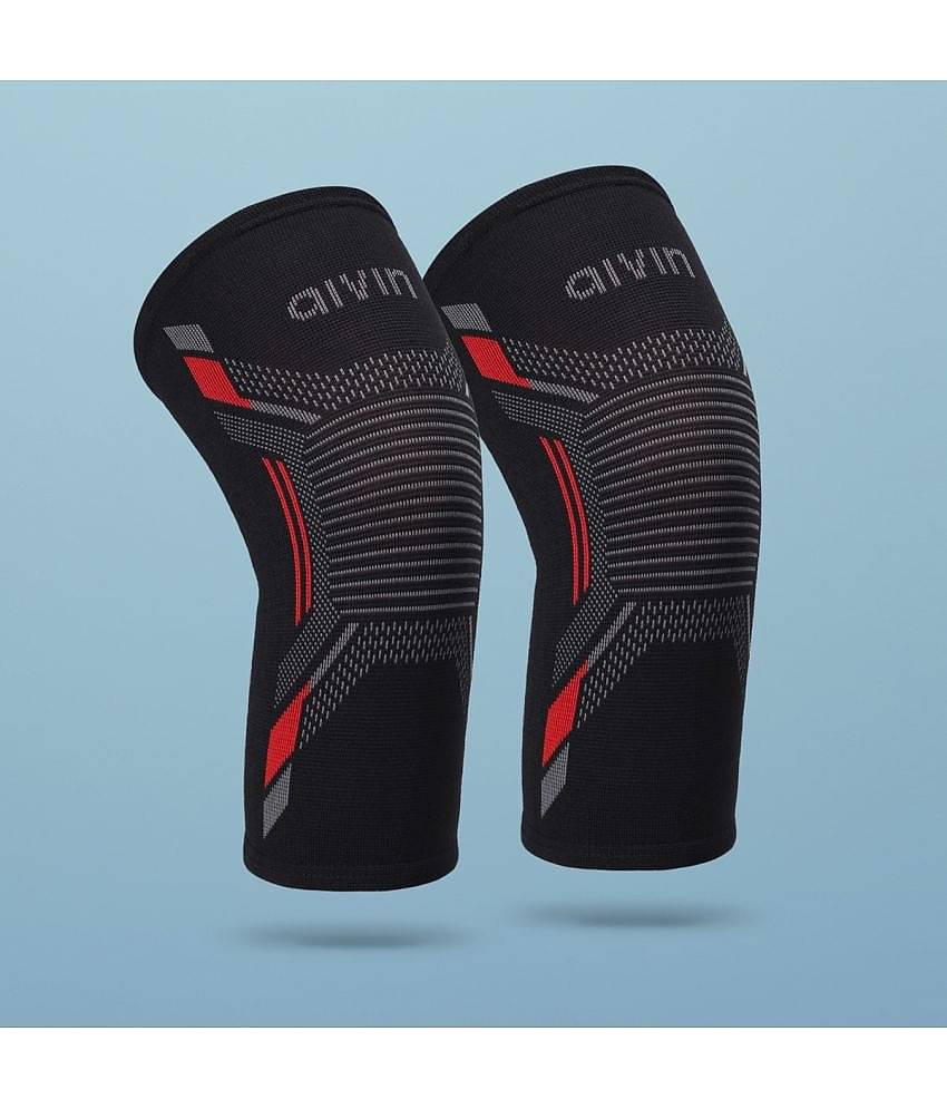 Aivin Black Knee Support ( Pack of 2 )