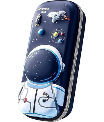 DENFE  3D Cover Eva Space Astronaut Theme Pencil Case Large Capacity Pencil Pouch Bag Compass School Pouch Organizer For Students Kids Stylish Pen Holder Pouch Stationery Box - Canvas, Multicolor