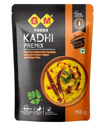 GM Foods Kadhi Premix 150g | Instant Gujarati Style Kadhi Mix | Tasty & Easy to Cook | No Added Preservatives | Serves 3-4 | Ready in Minutes | Authentic Indian Flavour